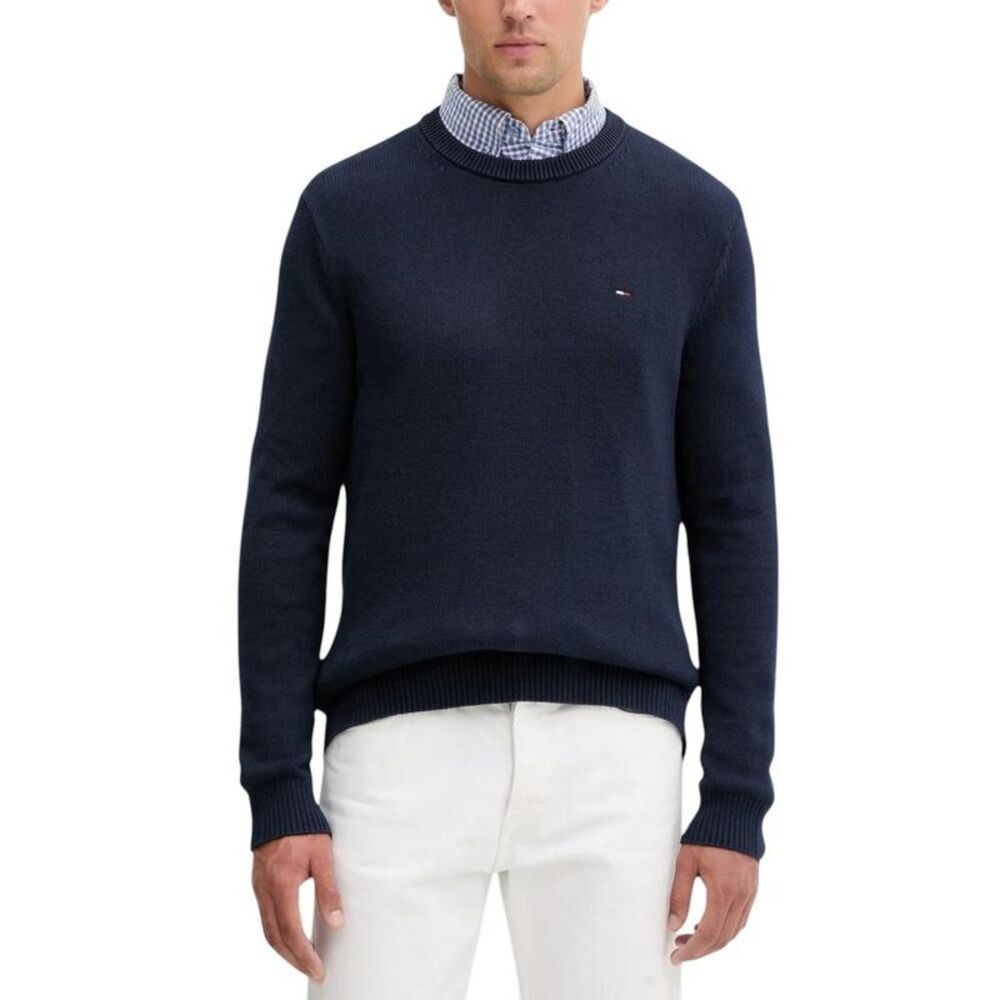 Tommy Hilfiger Jeans Knit Crew Neck Sweater Men blue Sweaters & Knitwear